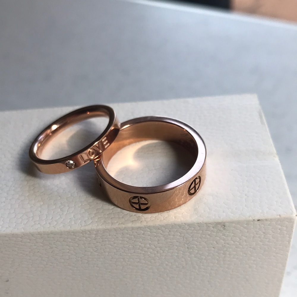 Set of 2 Eve Fashion Rings Sizes 9 1/2, 6 3/4